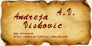 Andreja Višković vizit kartica